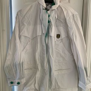 Jacket - White cotton summer lightweight jacket,